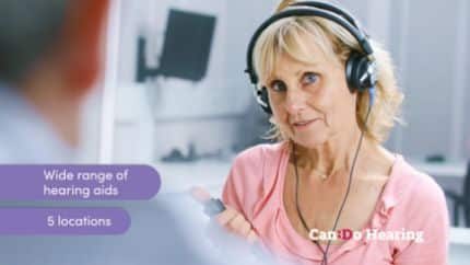 TV Commercial. a woman wearing headset.